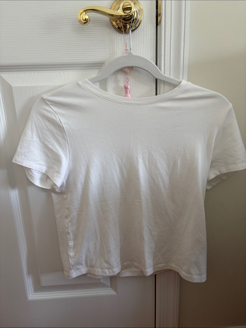 Old Navy White Short Sleeve Crop T-Shirt